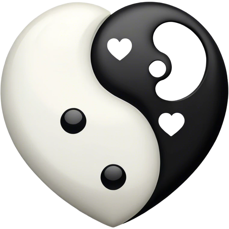 Heart shaped yin yang  emoji