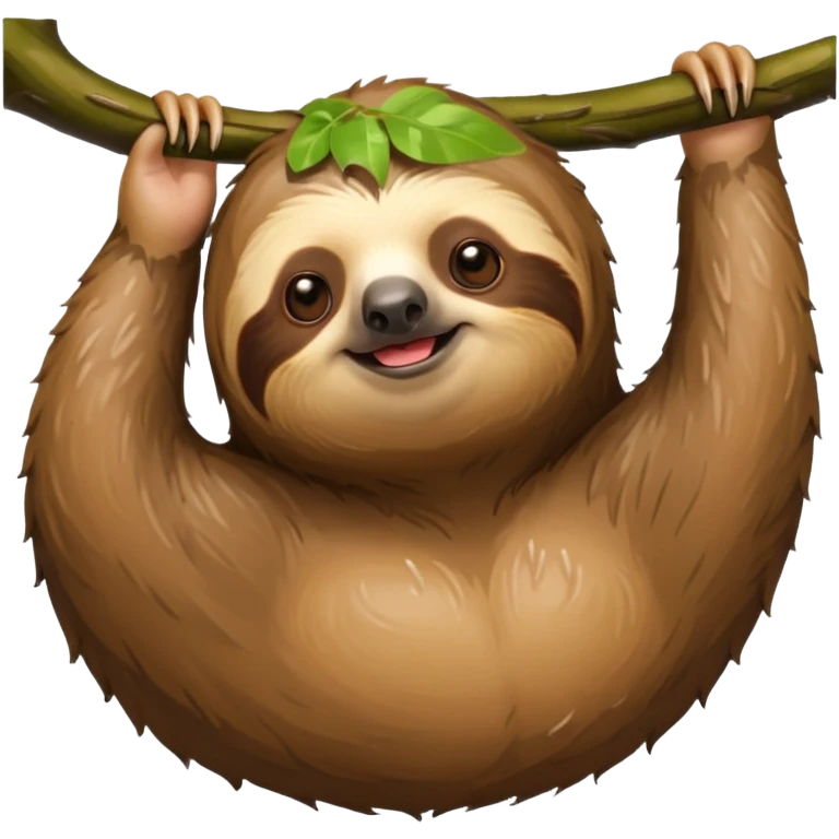 A relaxed sloth after the shower emoji