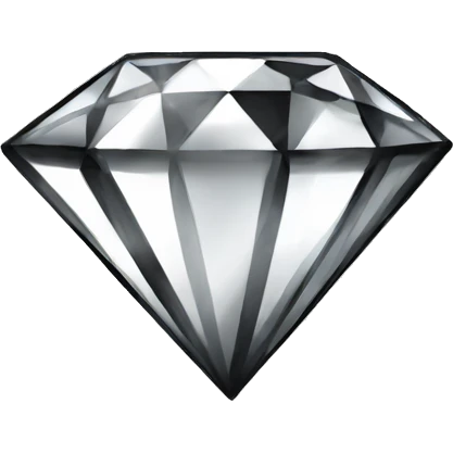 diamond with black and white  emoji