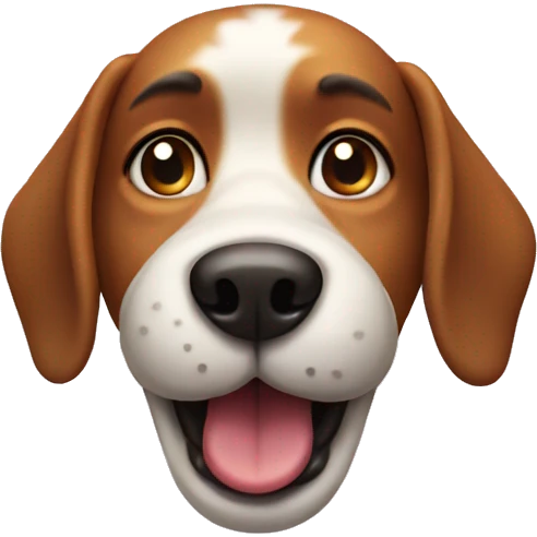 The funny dog head emoji