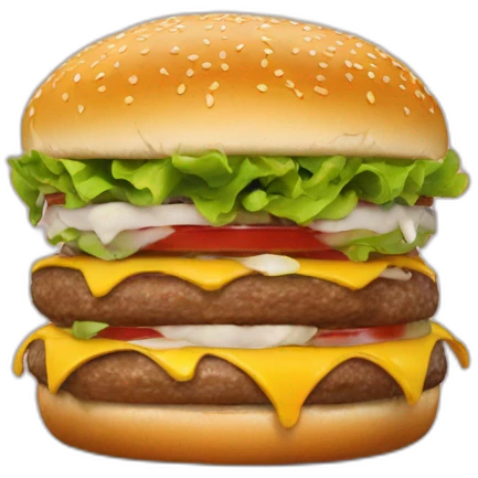 A burger with Elon Musk face emoji