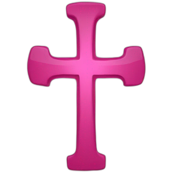 pink cross emoji