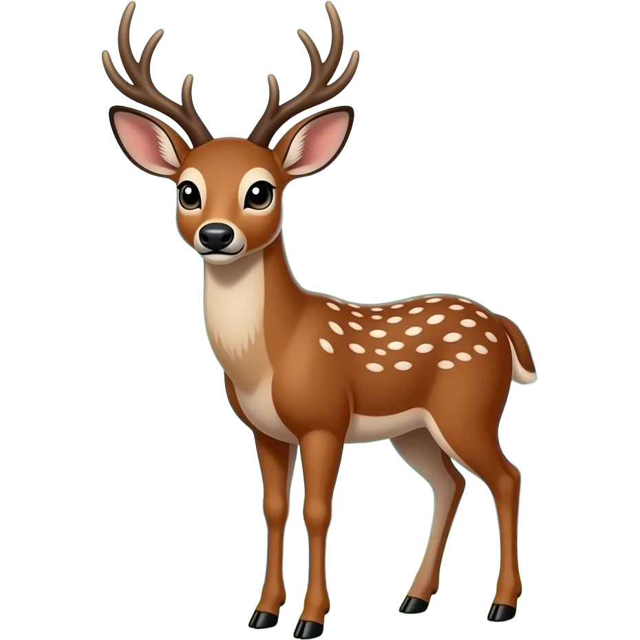 a deer who is looking very disturbed at a computer emoji