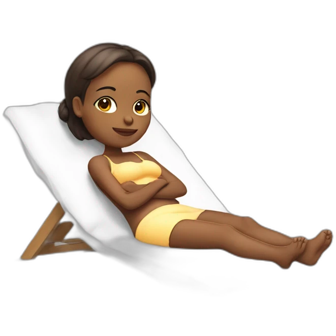 sunbathing girl that layed there dressed like she was just born emoji