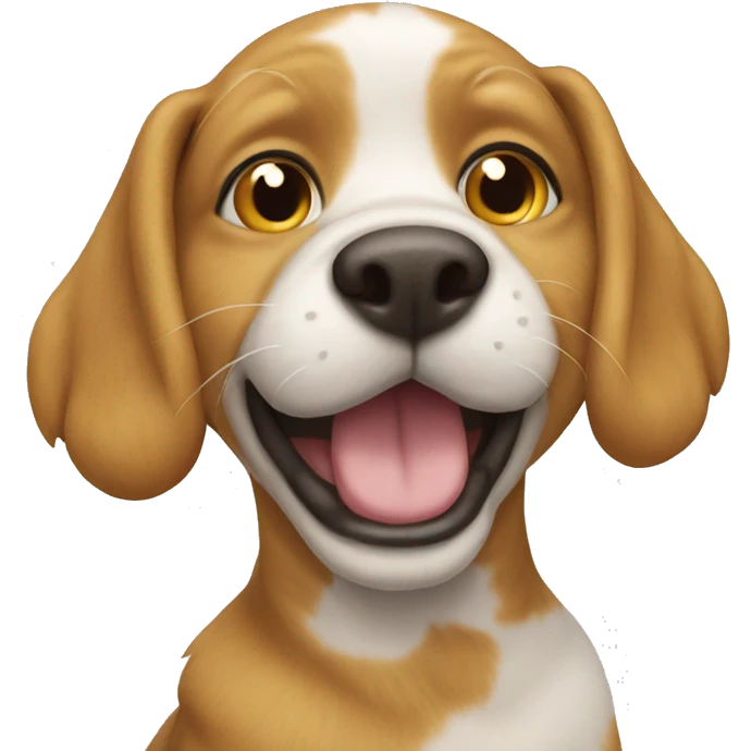 cat on dog emoji