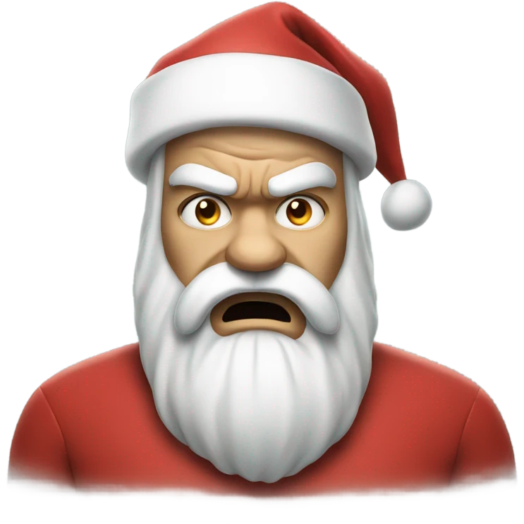 Angry santa  emoji