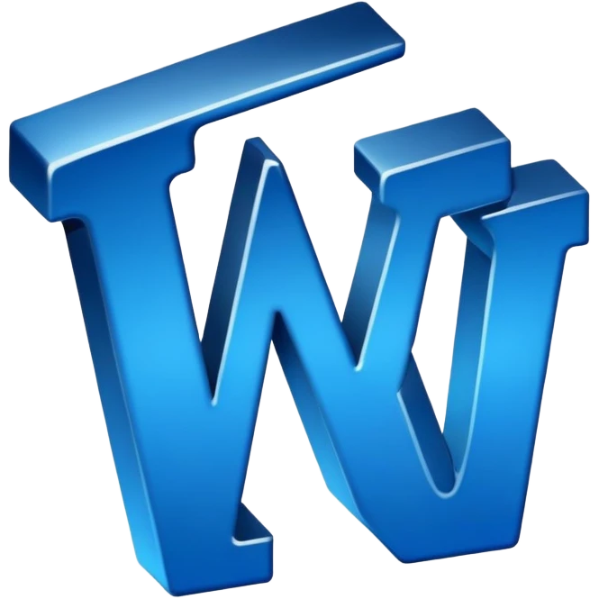 Las letras "WJ" adentro de un cuadrado azúl un poco oscuro emoji