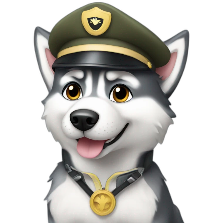 husky dog pilot emoji