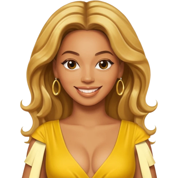 Beyonce with yellow outfit emoji