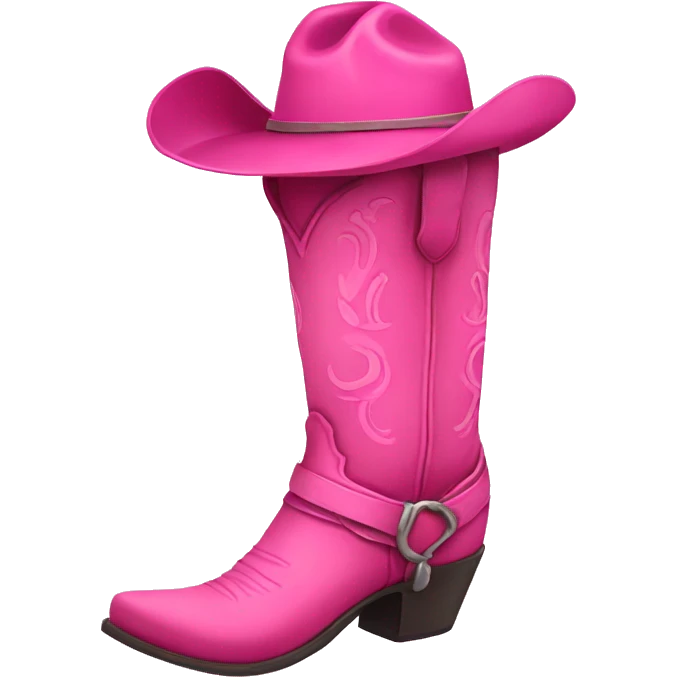 Pink cowgirl boot emoji