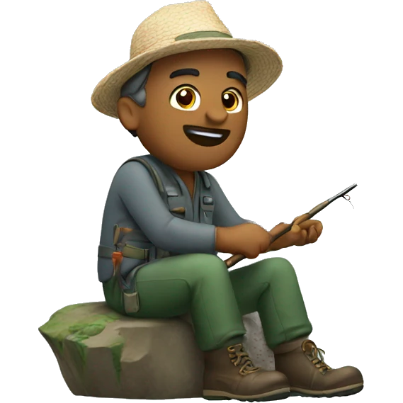 Man fishing emoji