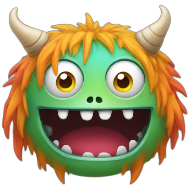 Monstre multicolore emoji