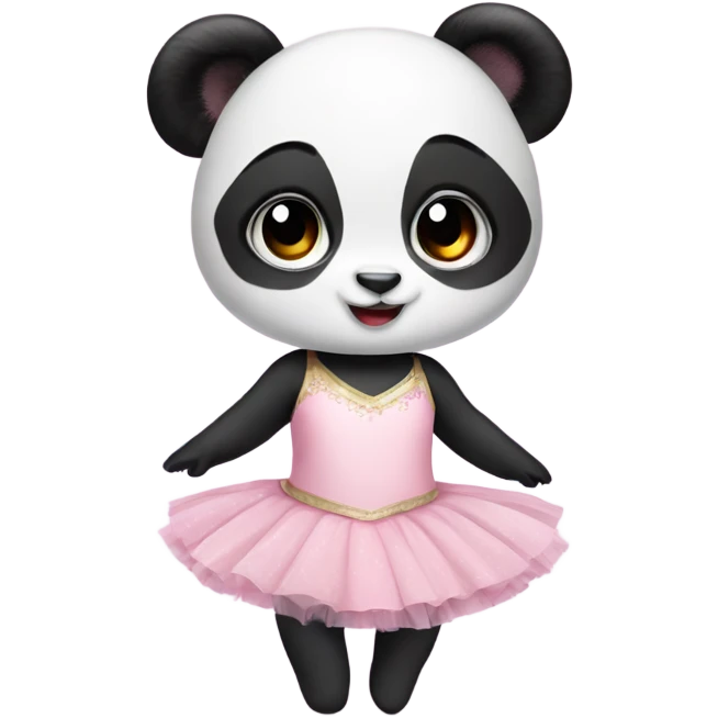 Baby panda in a ballerina costume  emoji