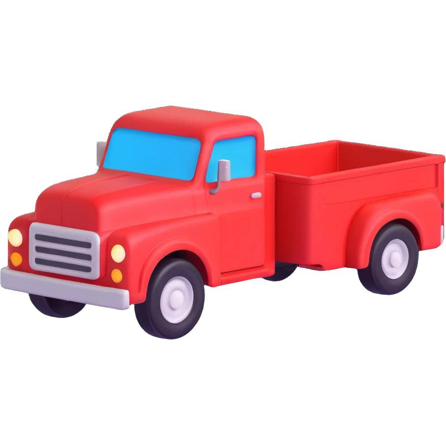 generate me a 3D red truck shawarma emoji