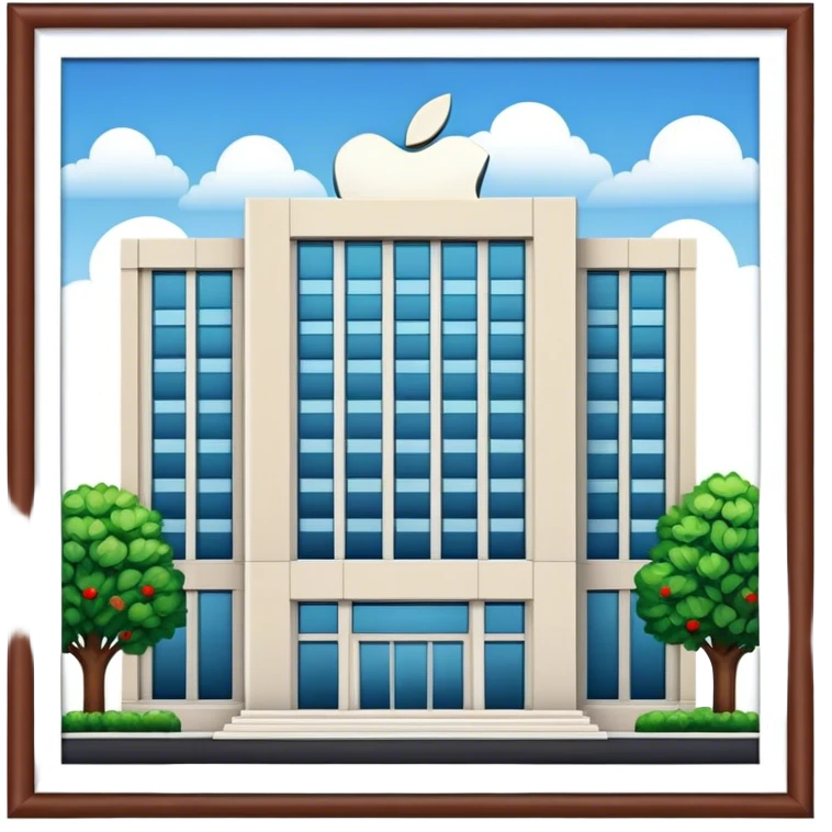 apple brand company building emoji