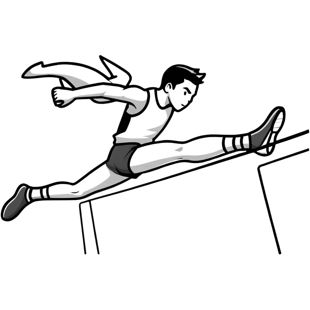high jump athlete, leaping action emoji