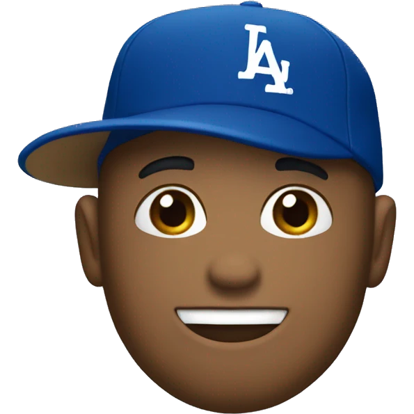Emoji with dodger hat emoji