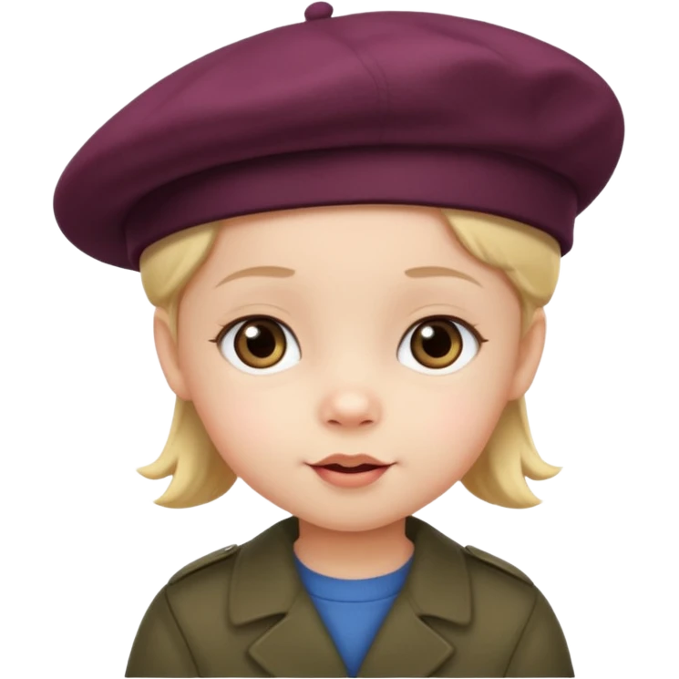 toddler with beret emoji