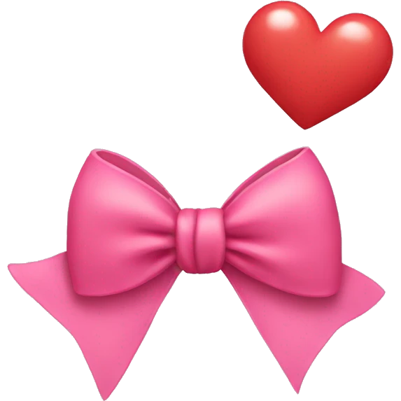 Bow with a heart on it emoji