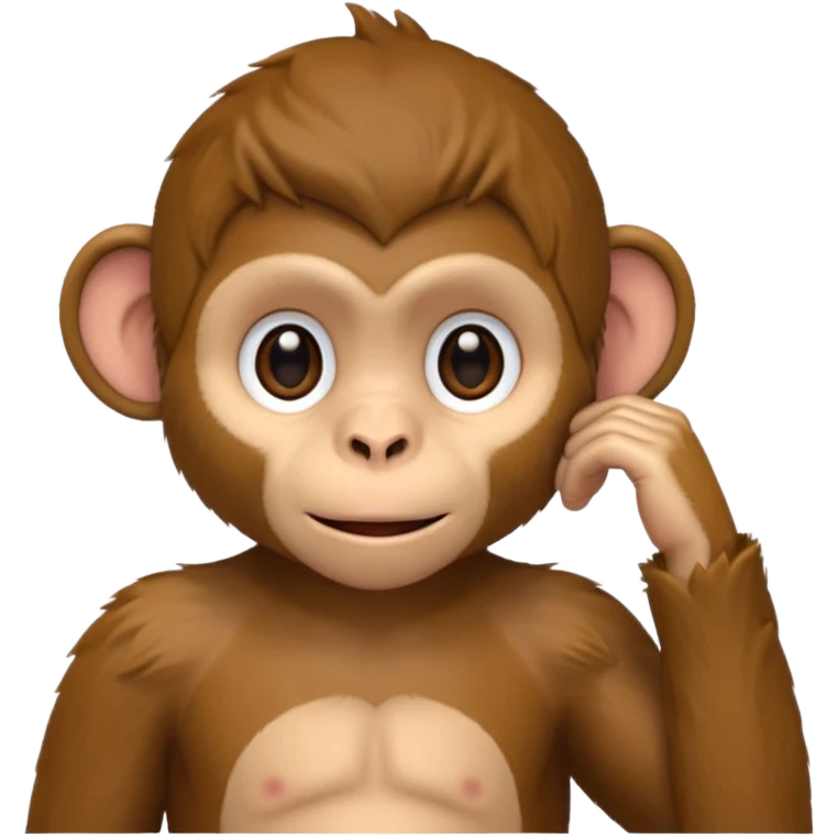 monkey listening hand on ear emoji