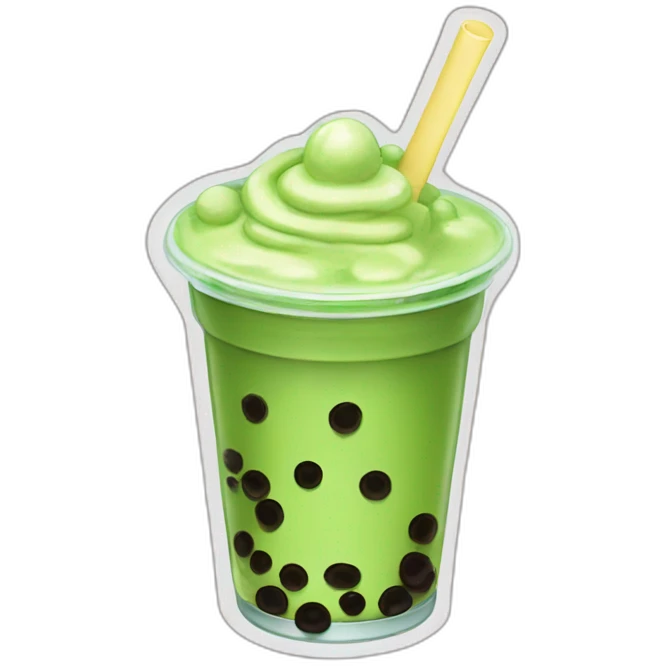 bubble tea matcha emoji