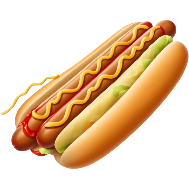 hot dog with french fries and ketchup emoji