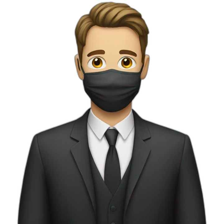 A man wearing a mask emoji