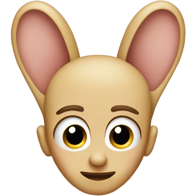 freaky face big ears emoji