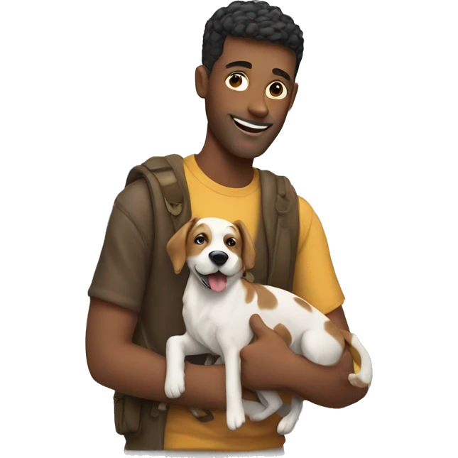 Guy with dog emoji