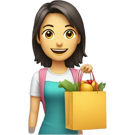 compras con texto de gracias emoji