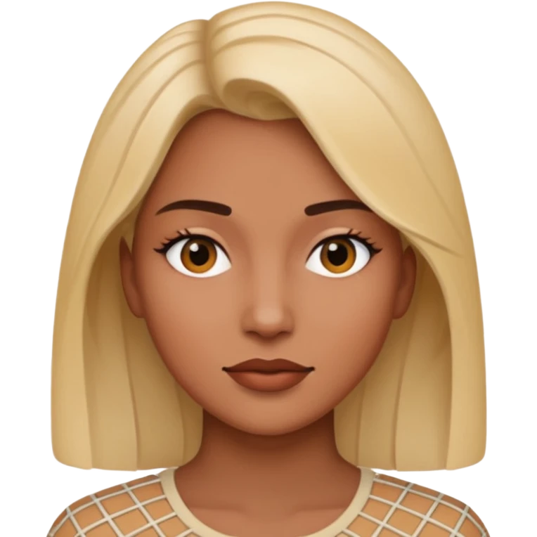 overlapping images, one realistic and one digital grid emoji