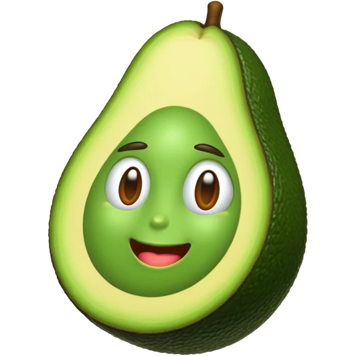 3D emoji, emoji de um abacate lindo emoji