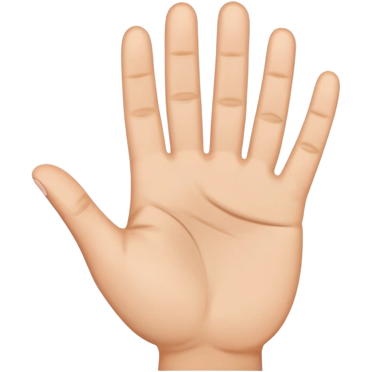 raised hand gesture signaling stop emoji