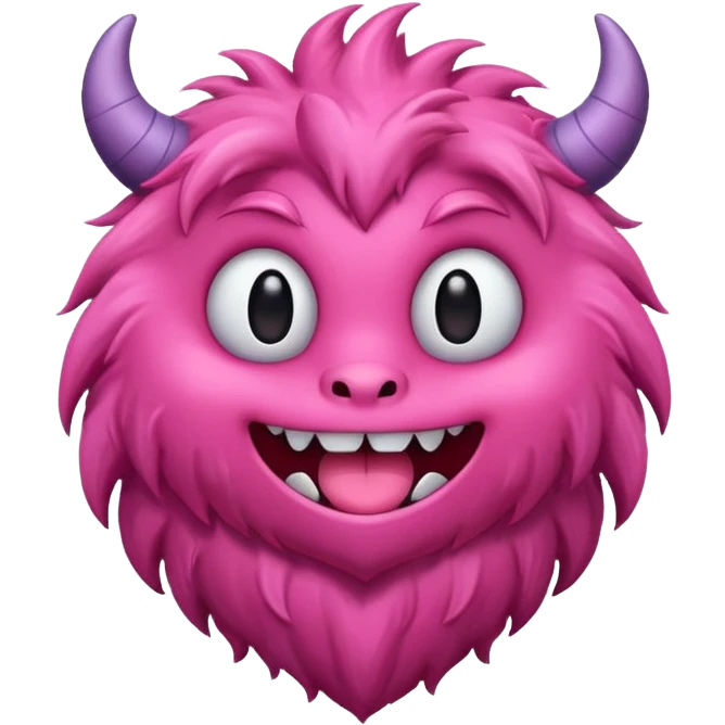 heart shaped monster cute emoji