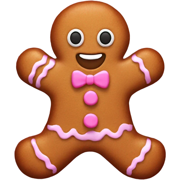 Pink gingerbread emoji