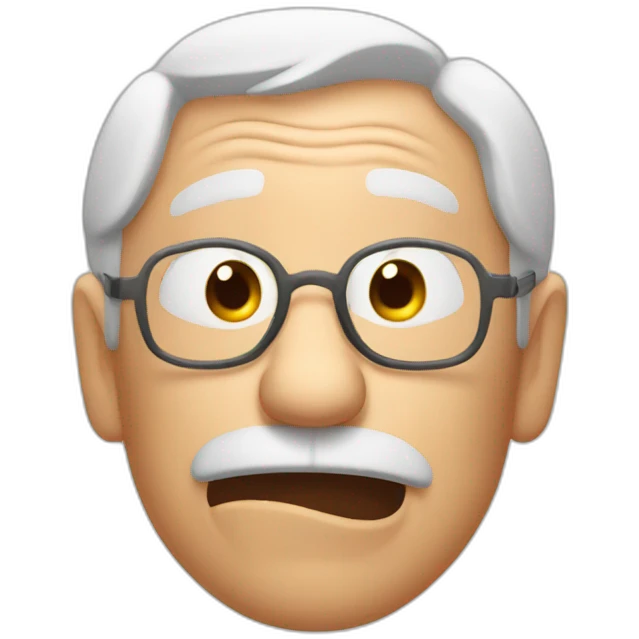 Farting grandpa emoji