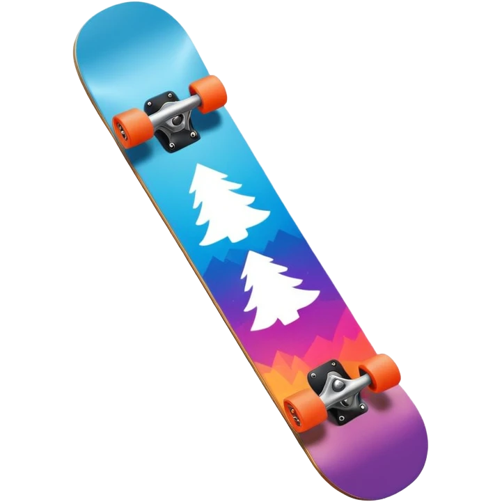 colorful snowboard emoji