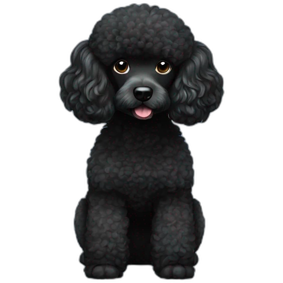 Black Poodle emoji