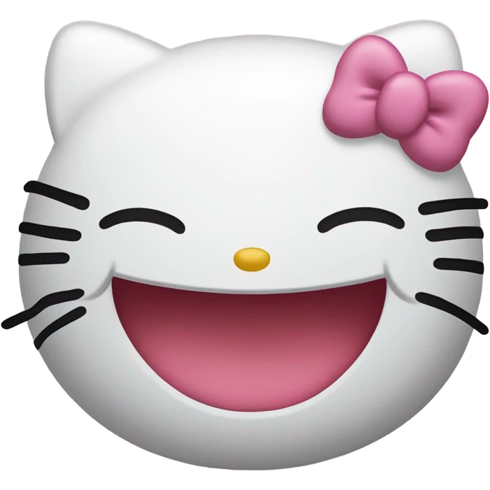 hello kitty laughing  emoji