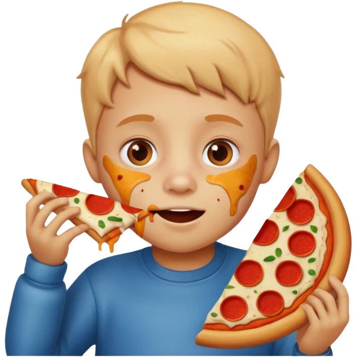 Child Eating Pizza emoji