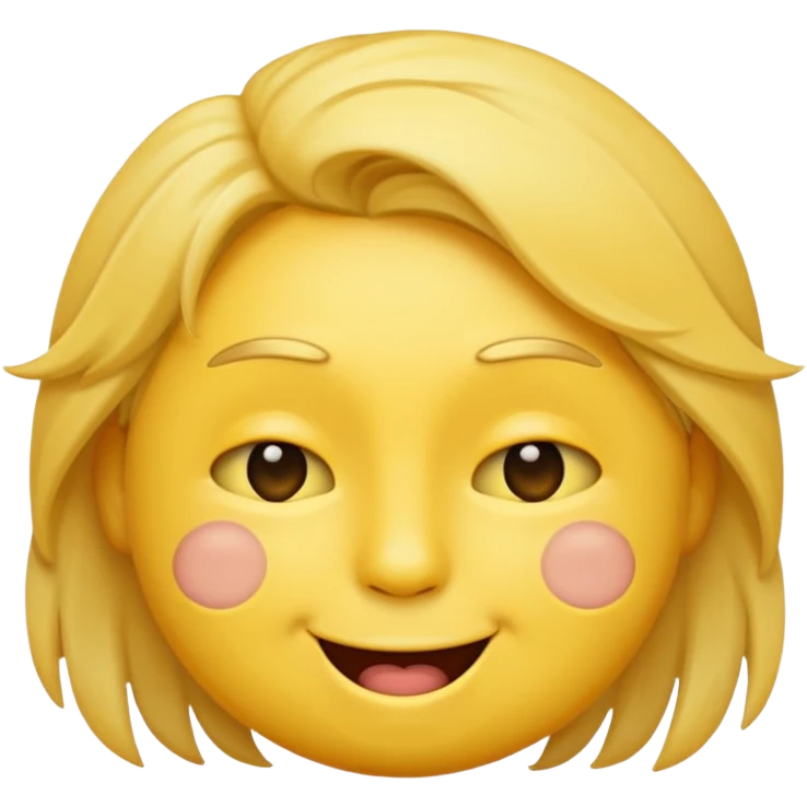 Yellow face emoji winking while pulling its hair back from it face  emoji