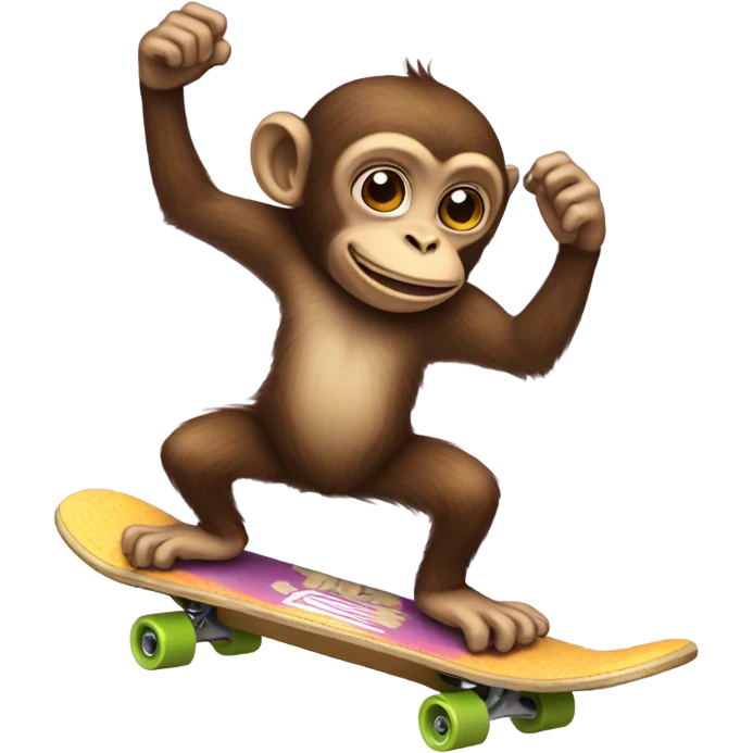 monkey on skateboard emoji