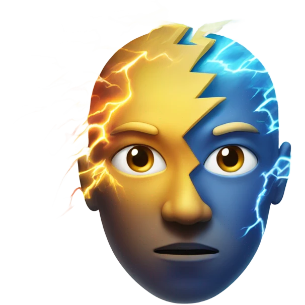 Lightning and thunder Storm inside your head frustrated  emoji