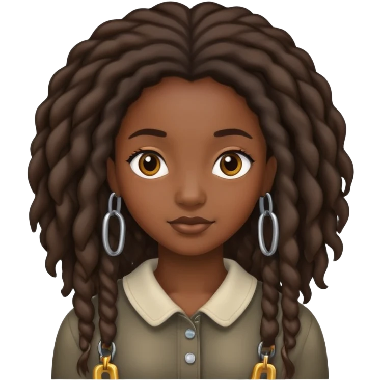 Black girl with locks emoji
