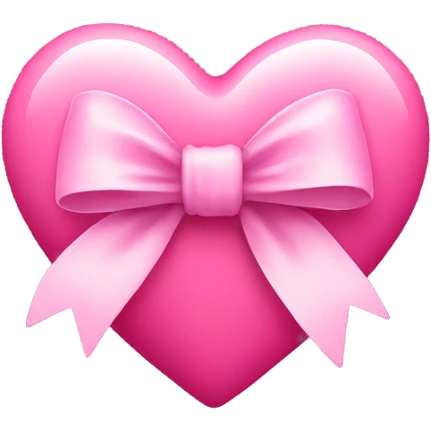 Pink heart with bow  emoji