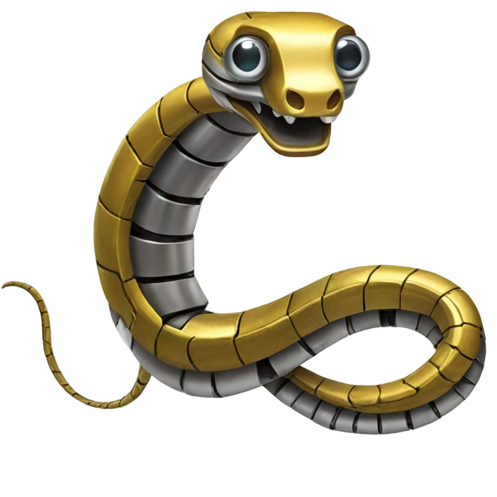 snake - robot - made - of - metal emoji
