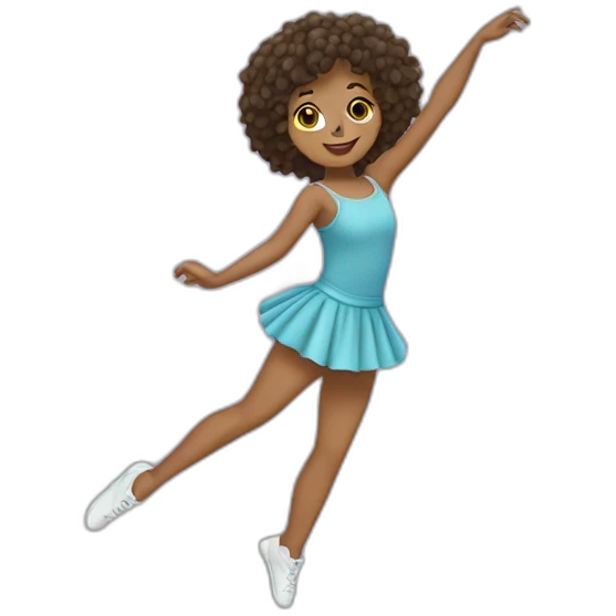 Fille qui danse avec des ponpon emoji