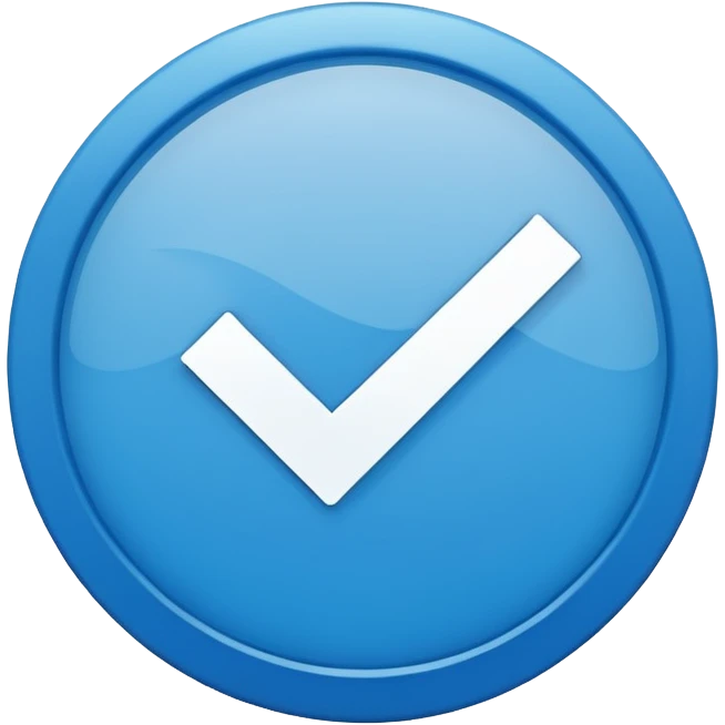 A check mark in a blue circle emoji
