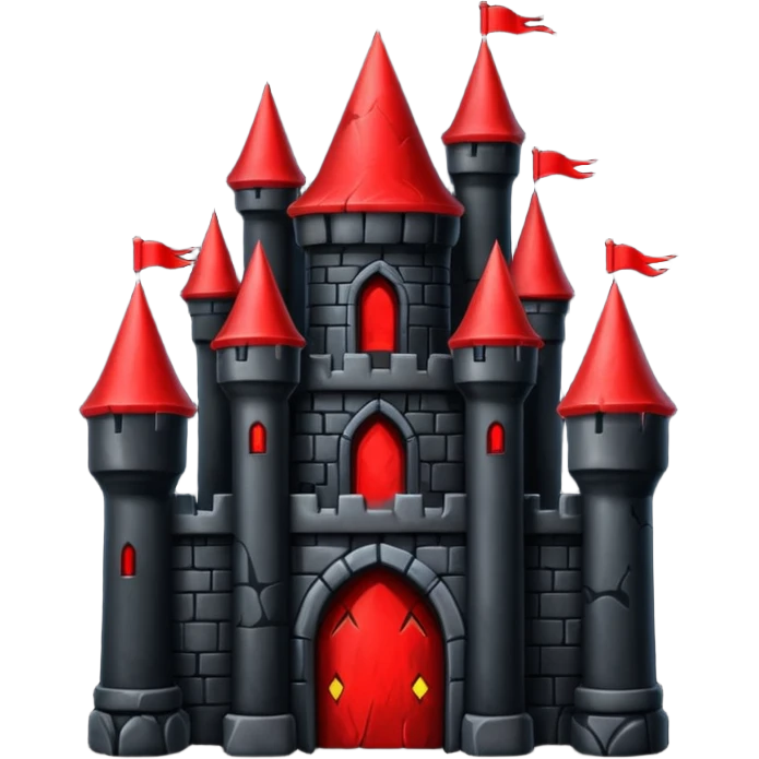 Dark Castle with the colors red and black emoji