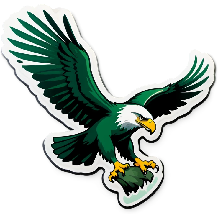 Green eagle flying emoji